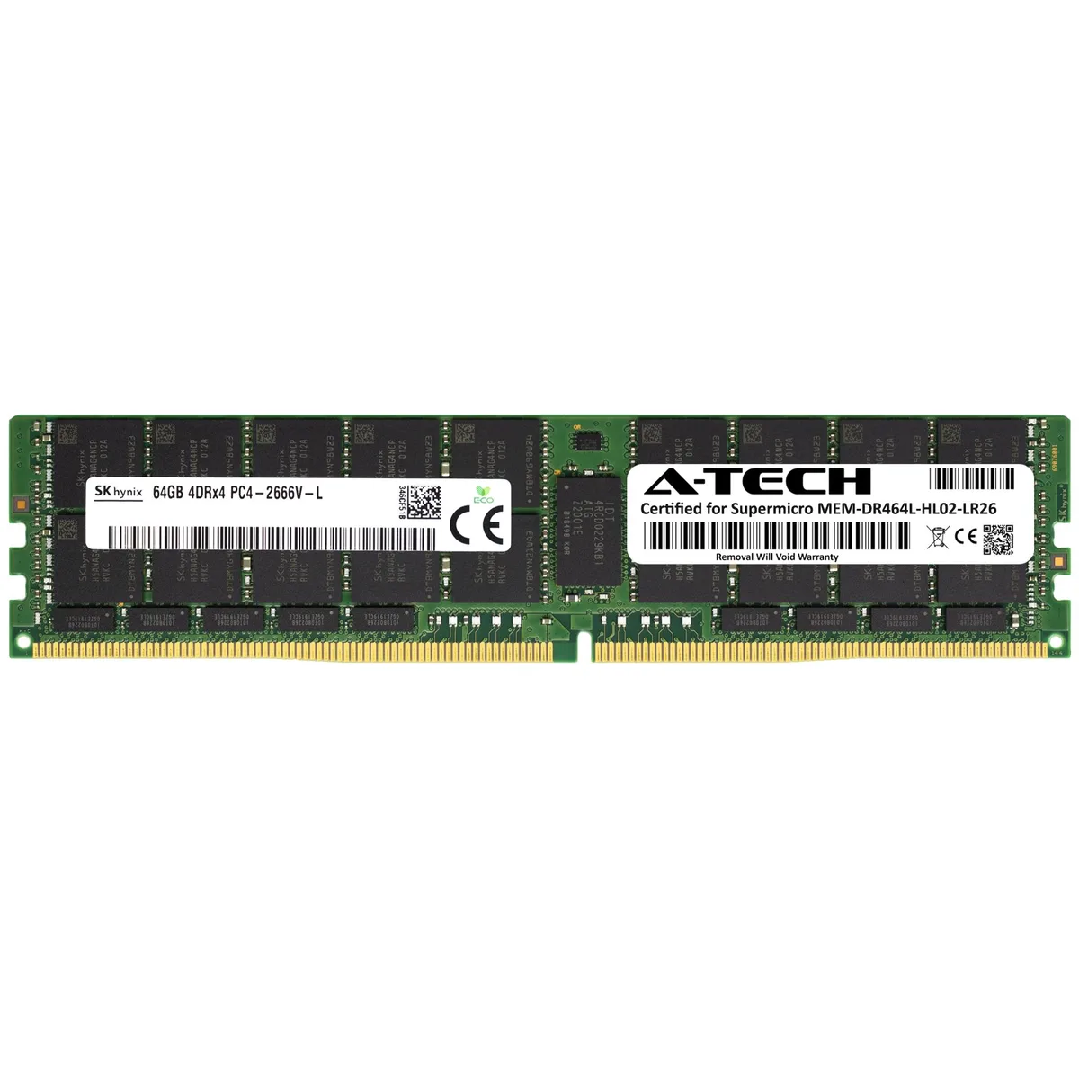A-Tech A-Tech Supermicro Certified 64GB DDR4 2666 4Rx4 LRDIMM server RAM — product photo