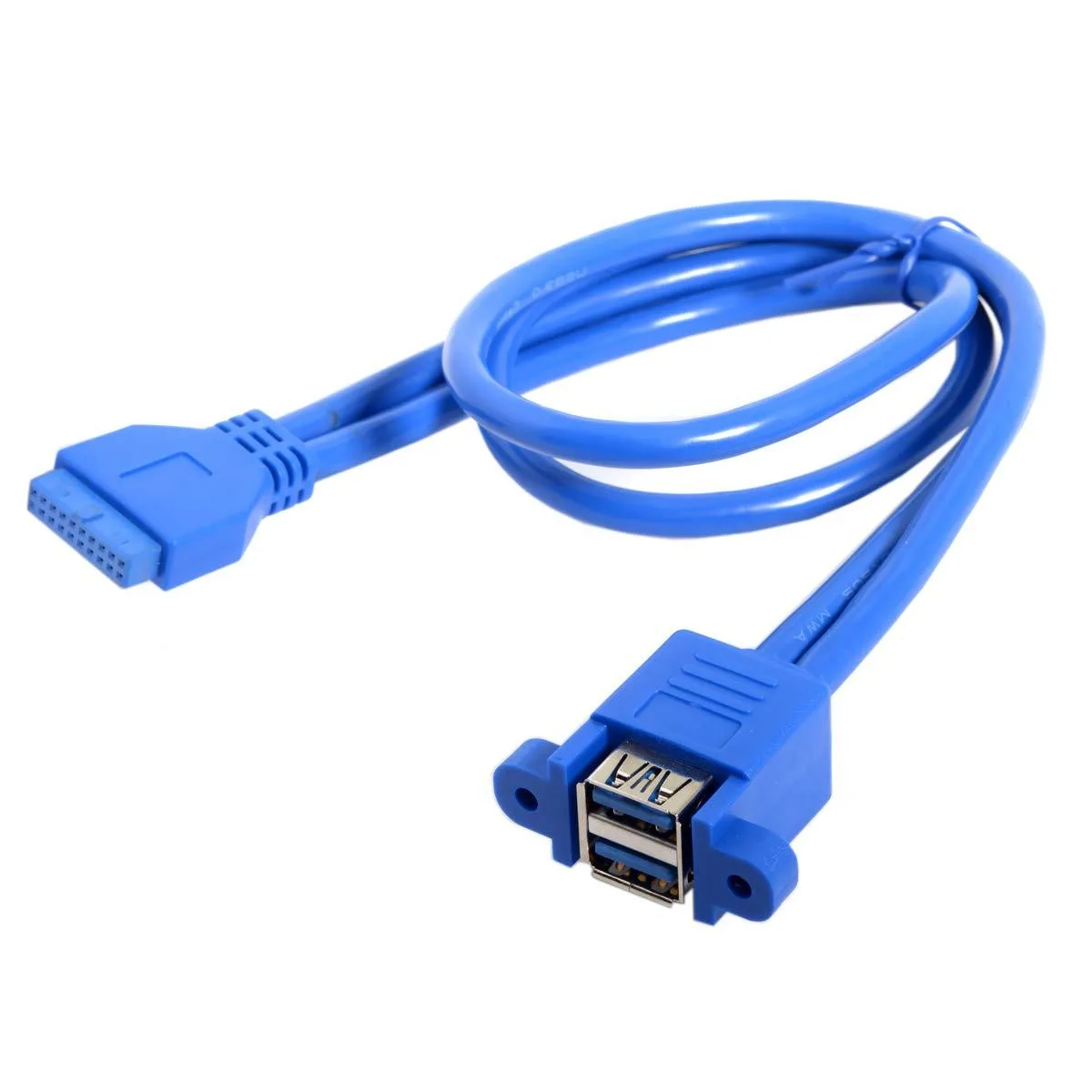 LORDWORLD LORDWORLD USB 3.0 Panel Mount 20-Pin Header Dual Port 50cm Cable — product photo
