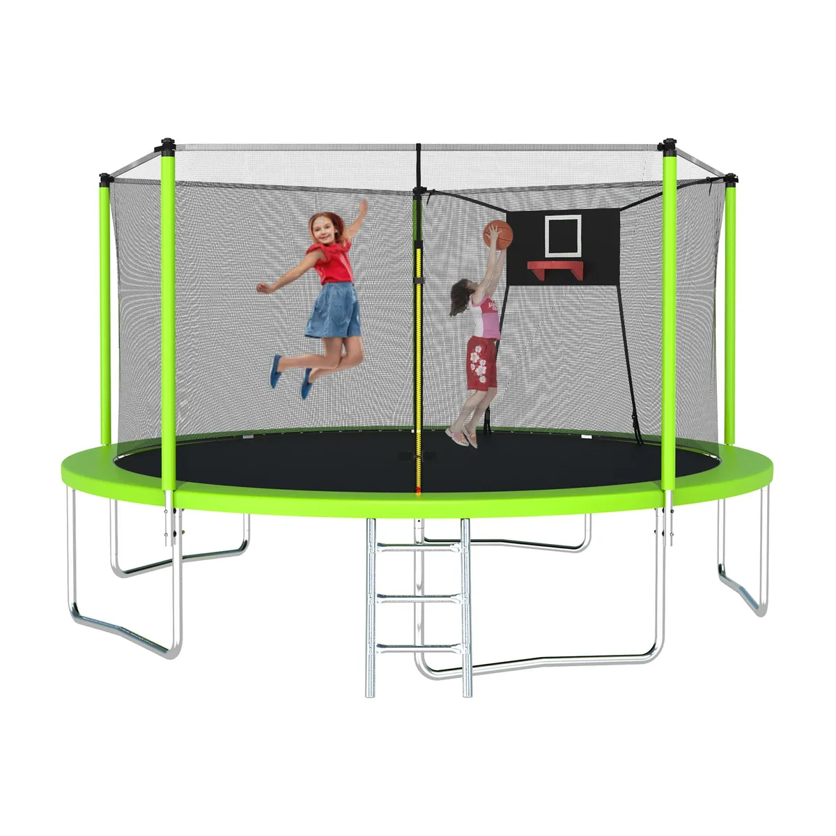 MERSCO MERSCO 14FT Trampoline with Safety Enclosure Net Green — product photo