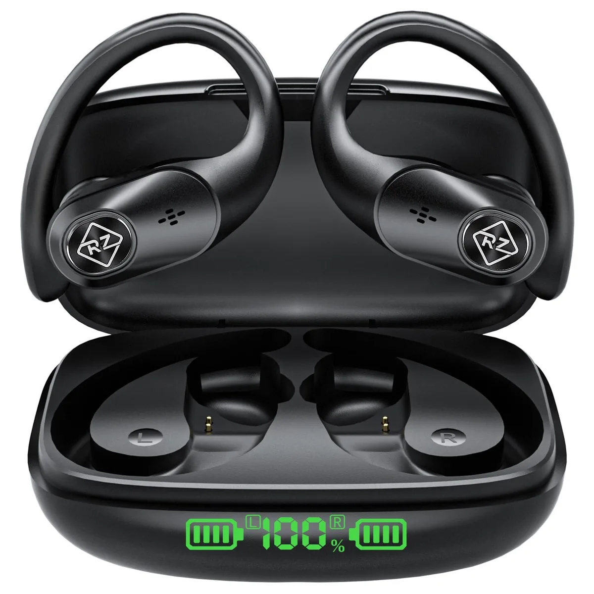 No Sew No Sew A12 Over-Ear Wireless Earbuds 96H Playtime LED Display IPX5 — product photo