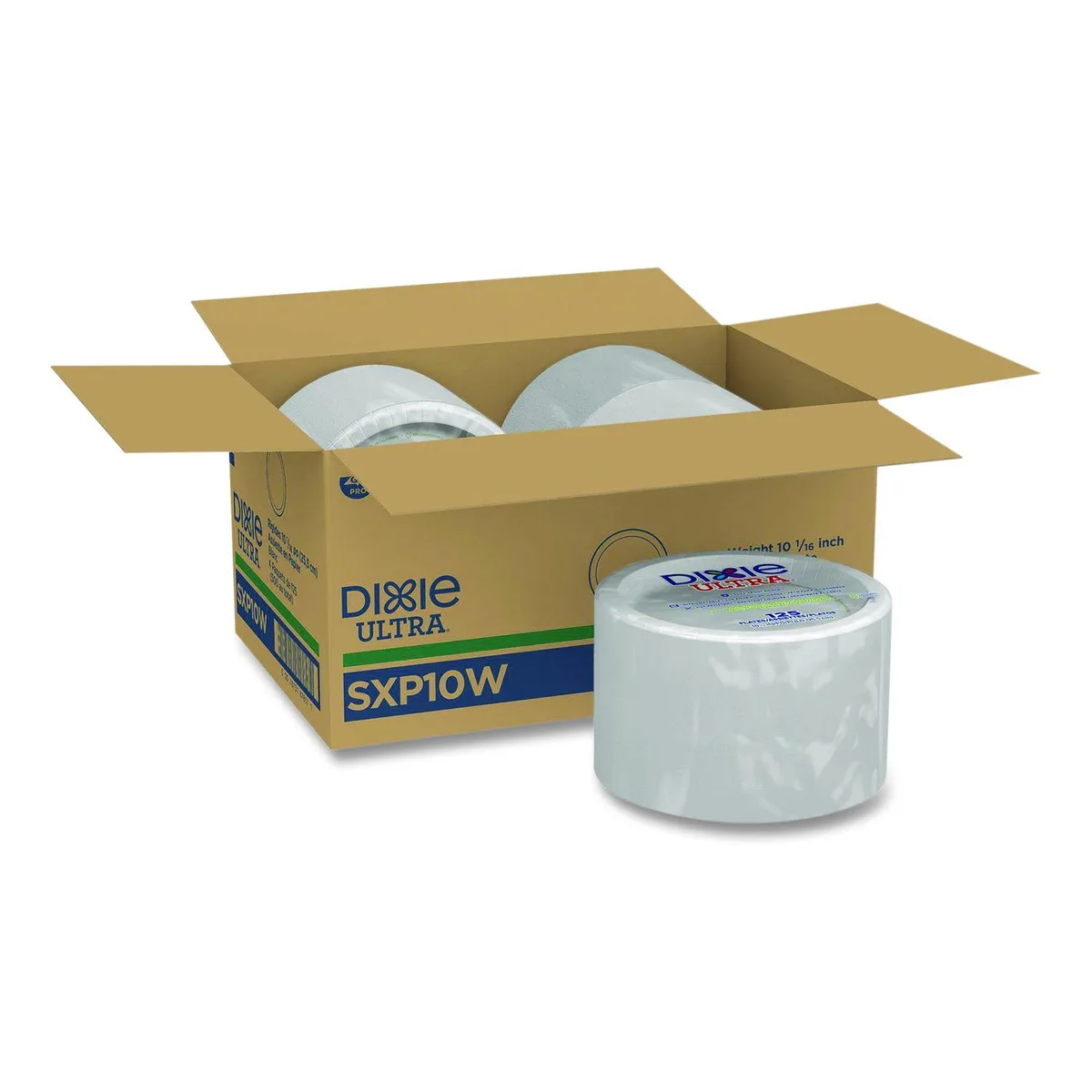 Dixie Dixie DIX SXP10W 10" Paper Plates 125/Pack 4 Packs/Carton — product photo