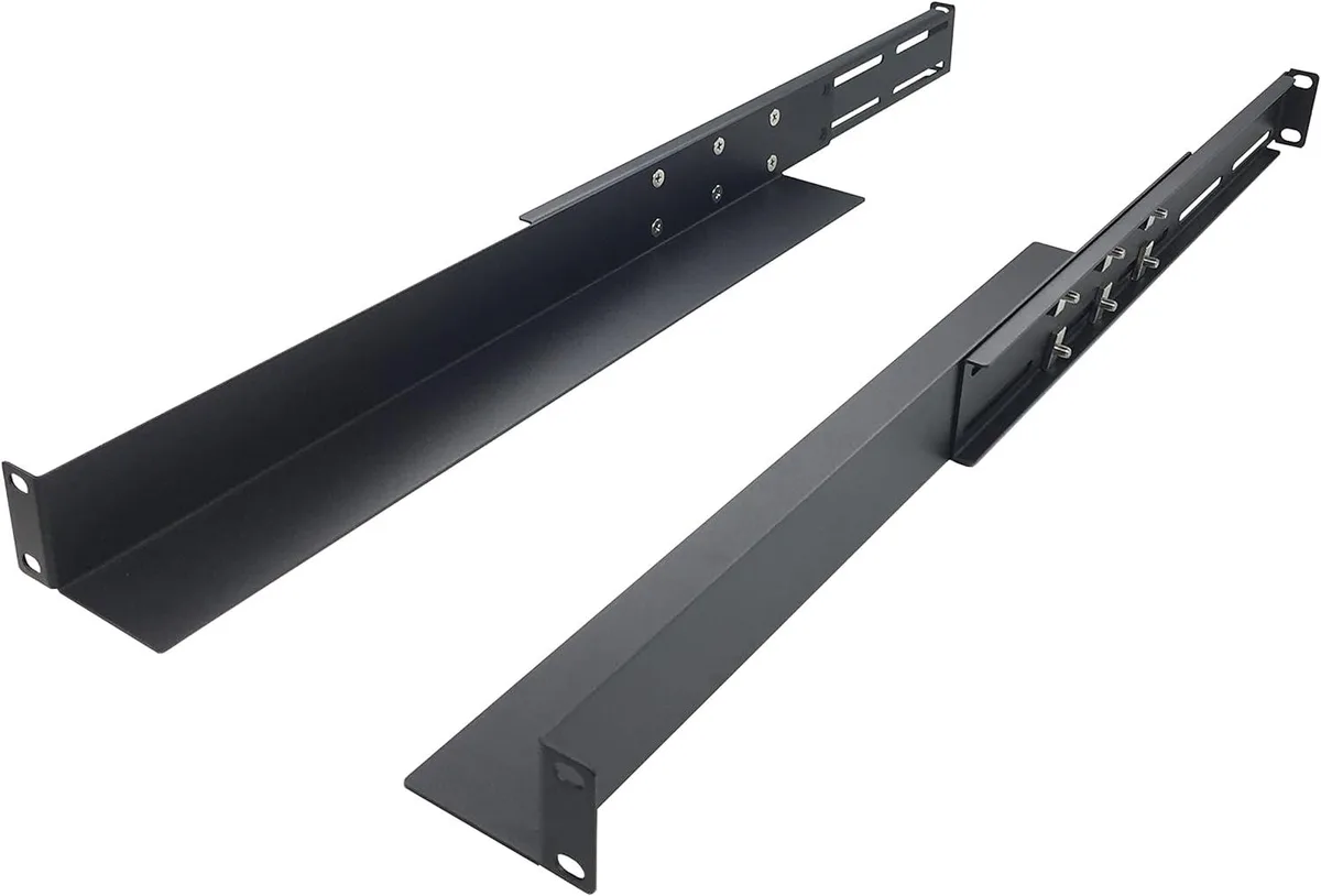 BFKK BFKK 1U 4-Post Rack Mount Server Shelf Rails 16-33 Inches Adjustable Depth 110 lbs Capacity — product photo