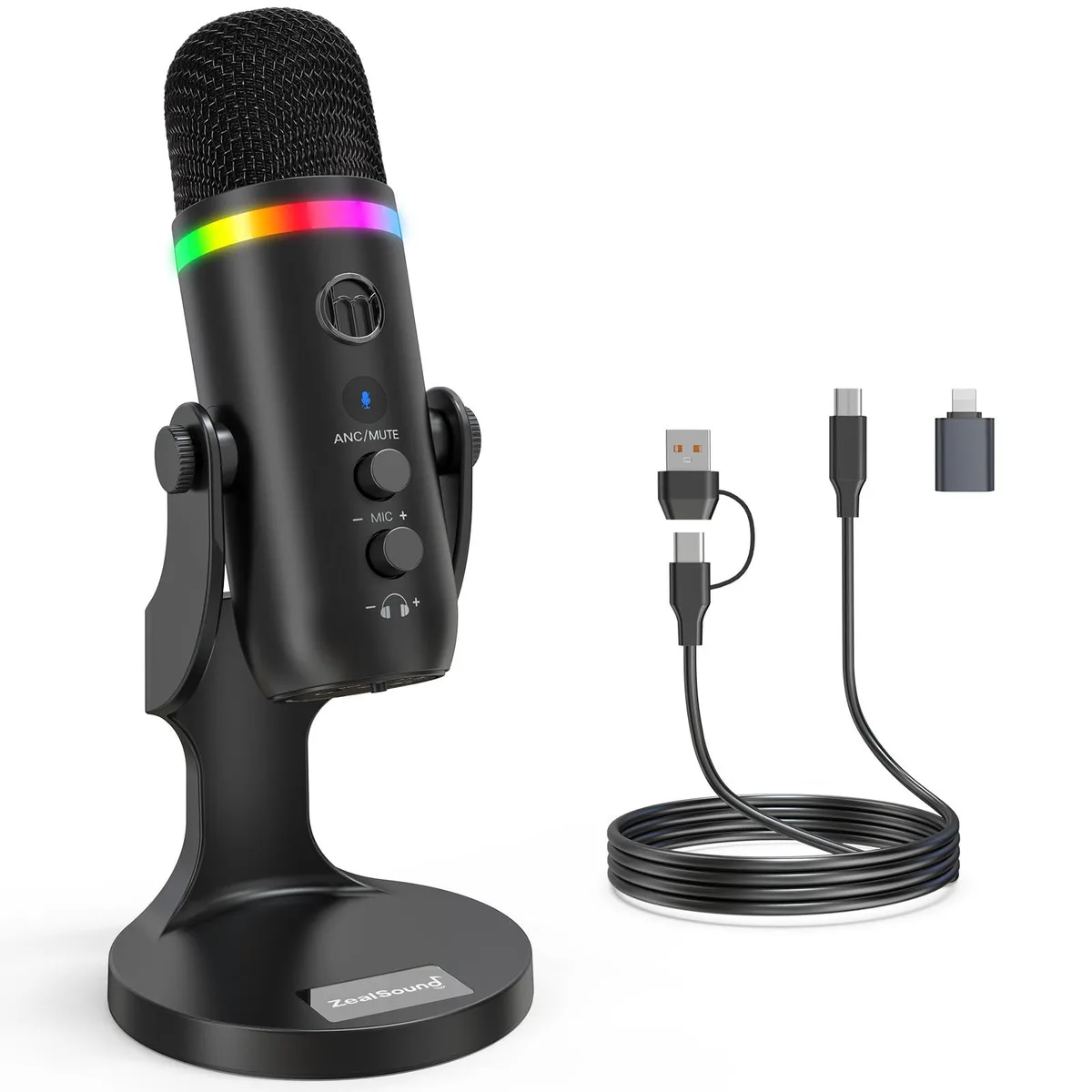  ZealSound K66PRO-US USB microphone RGB 48 kHz 125 dB 85 dB 2.2 kΩ — product photo