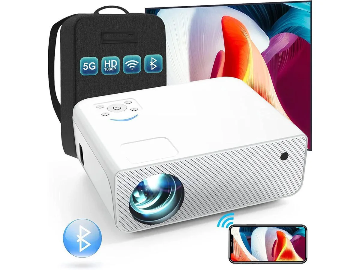 KEHIPI home theater projector with electric focus remote and sealed optical engine