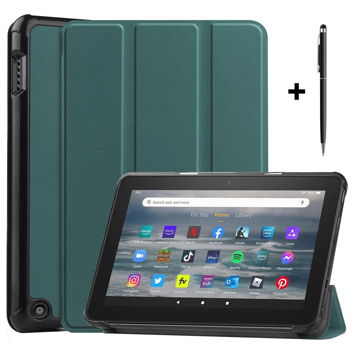 Werleo Werleo Cover Case Dark Green for Fire 7 12th Gen 2022 — product photo