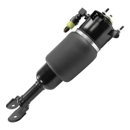 Unity front right non-electronic air strut assembly, metallic cylindrical body with mounting points