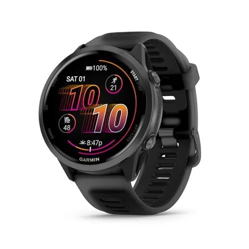 Garmin Forerunner 570 slate gray aluminum 47 mm smartwatch with black band