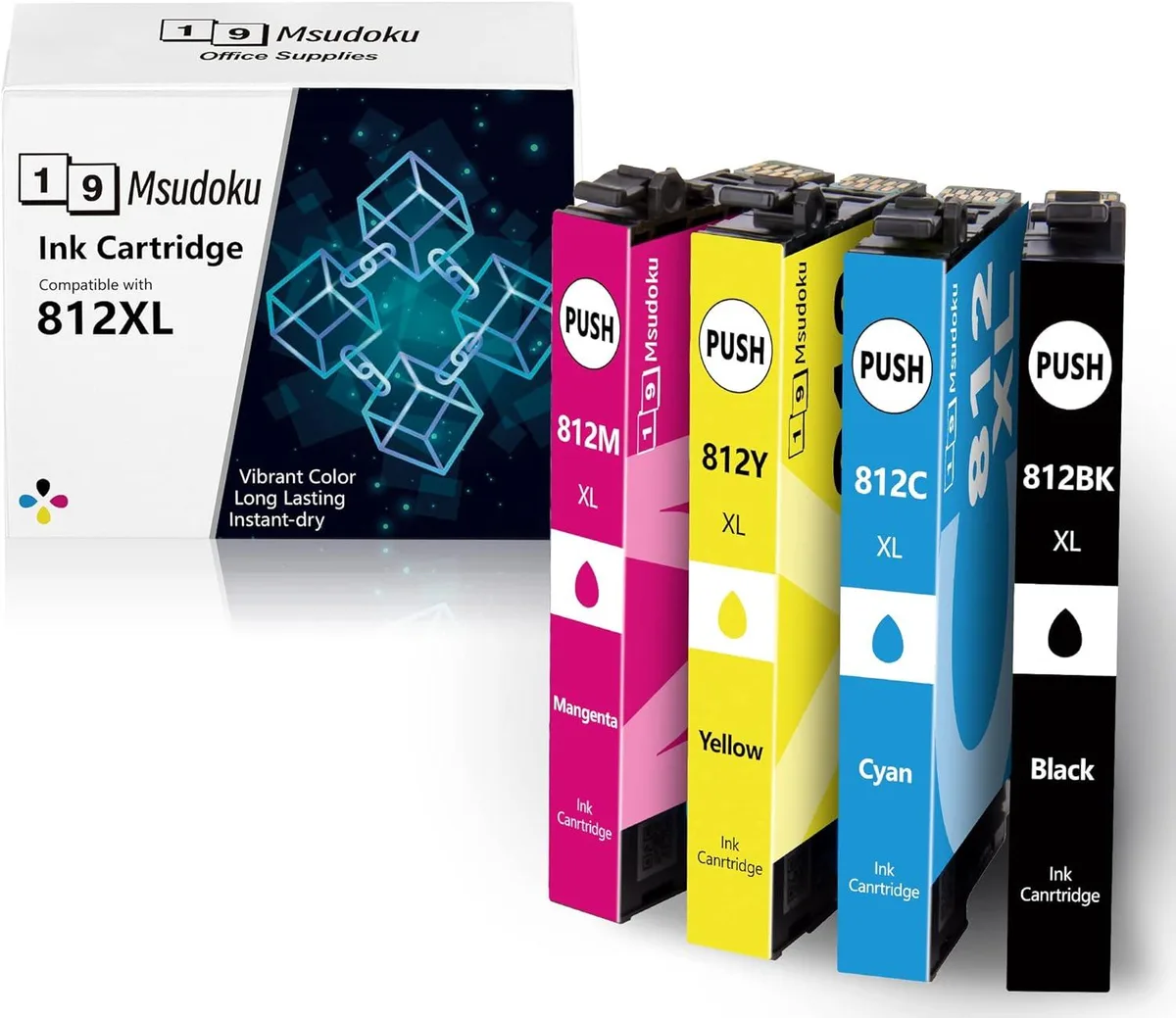 NuoTo NuoTo Msudoku 812XL Ink Cartridge 4 Pack T812 — product photo