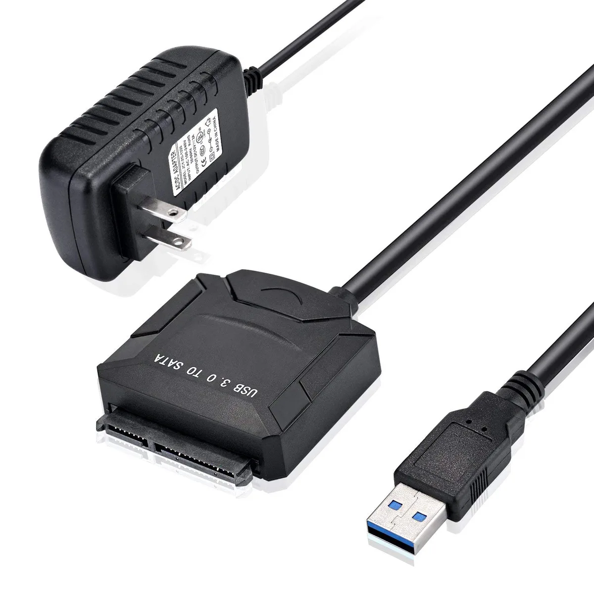 ESTONE ESTONE USB 3.0 to SATA 2.5/3.5 Adapter 12V 2A Power 45cm Black — product photo