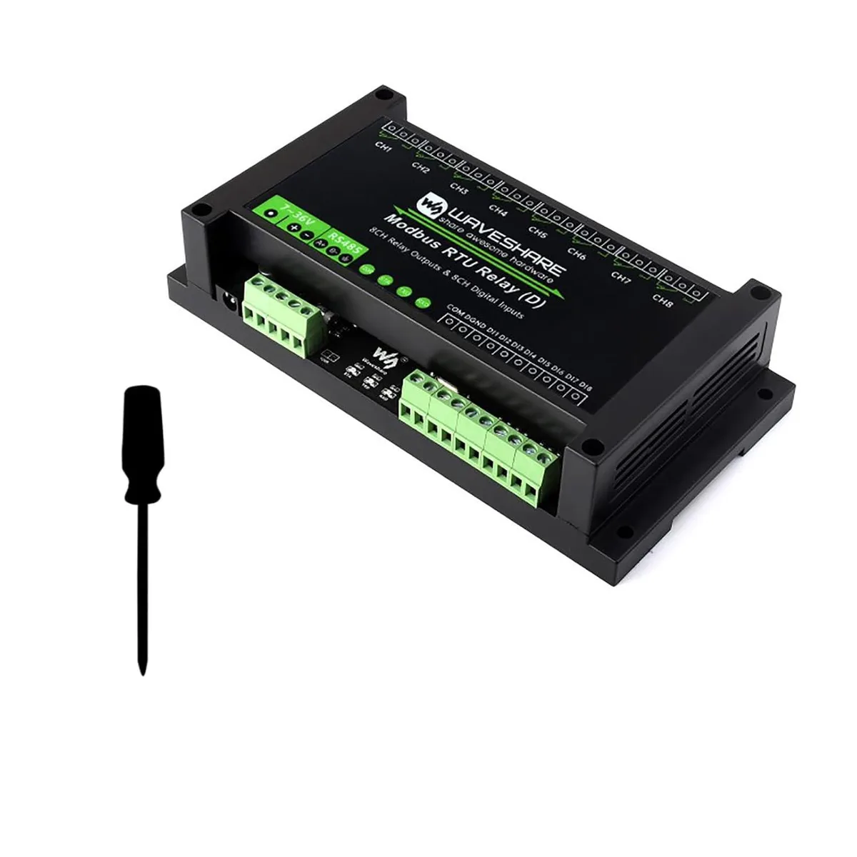 LORDWORLD LORDWORLD 8-Channel Modbus RTU Relay Module RS485 10A development board — product photo