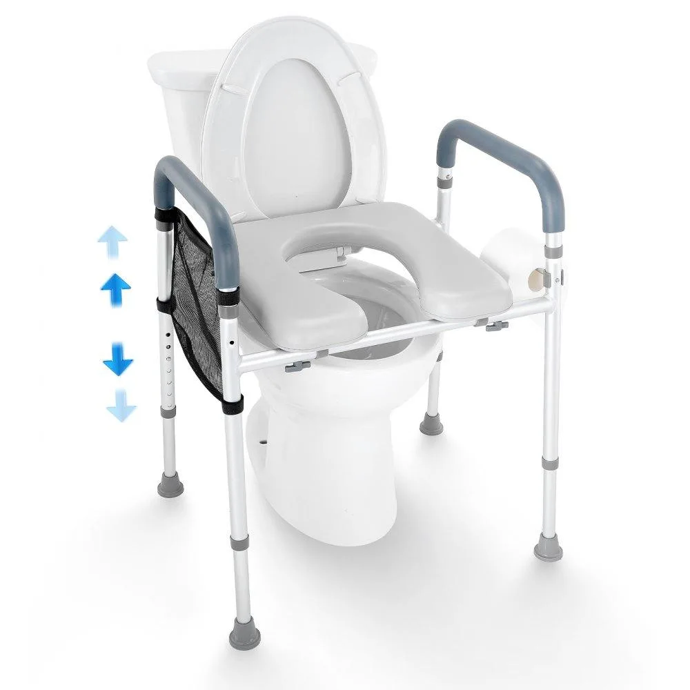VEVOR VEVOR Raised Toilet Seat 7-Position 19.3-25.2" 350lbs Padded Aluminum — product photo