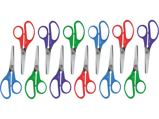 Universal Universal UNV92023 Kids Scissors Rounded Tip 5in 1.75in Cut 12 Pack — product photo