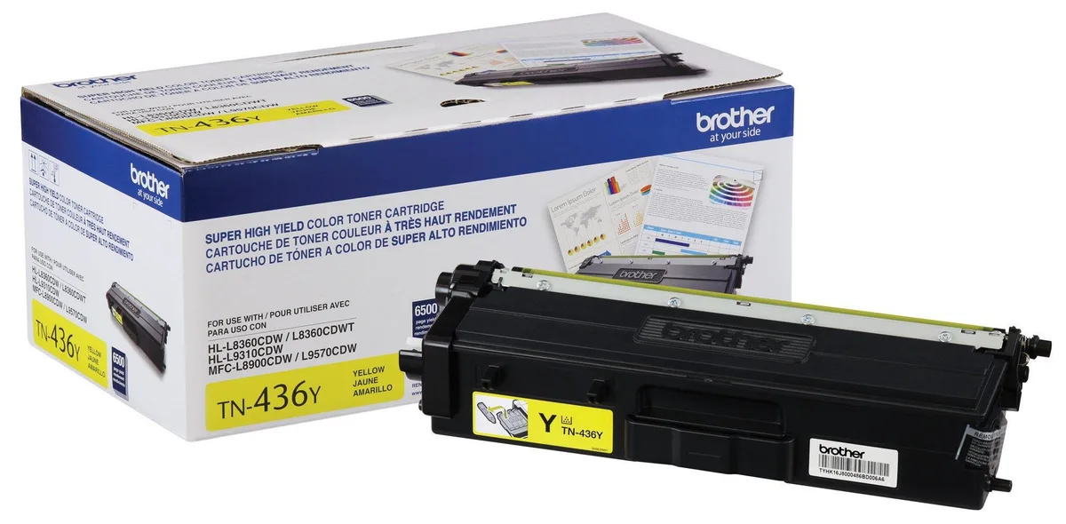 Brother Brother TN436Y Yellow Toner Cartridge 6500 Pages — product photo
