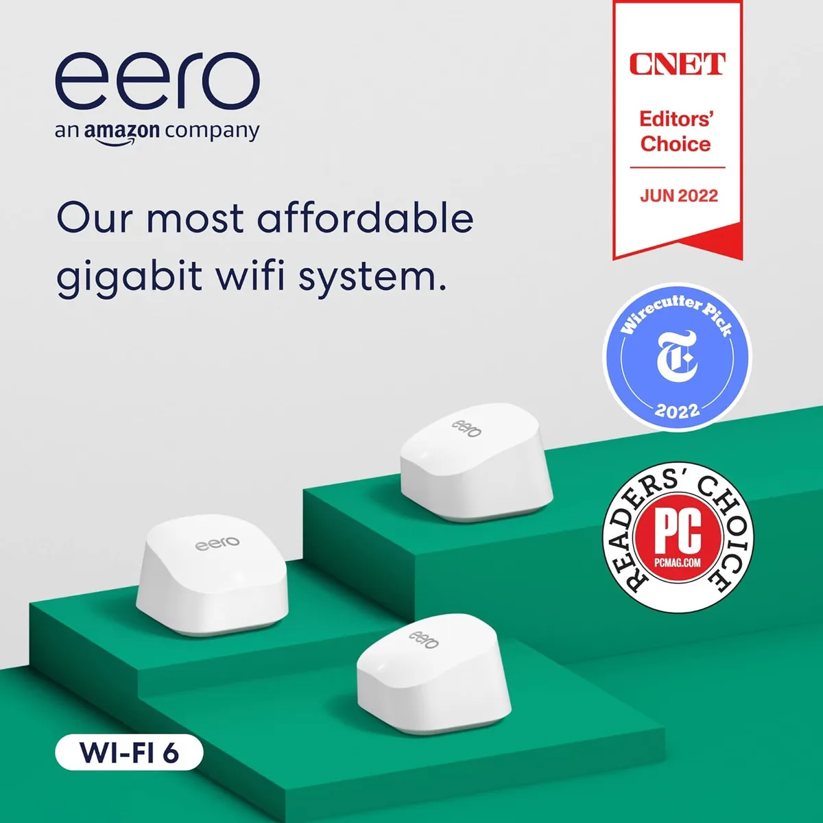 eero eero AX3000 Wi-Fi 6 Mesh System 3-pack — product photo