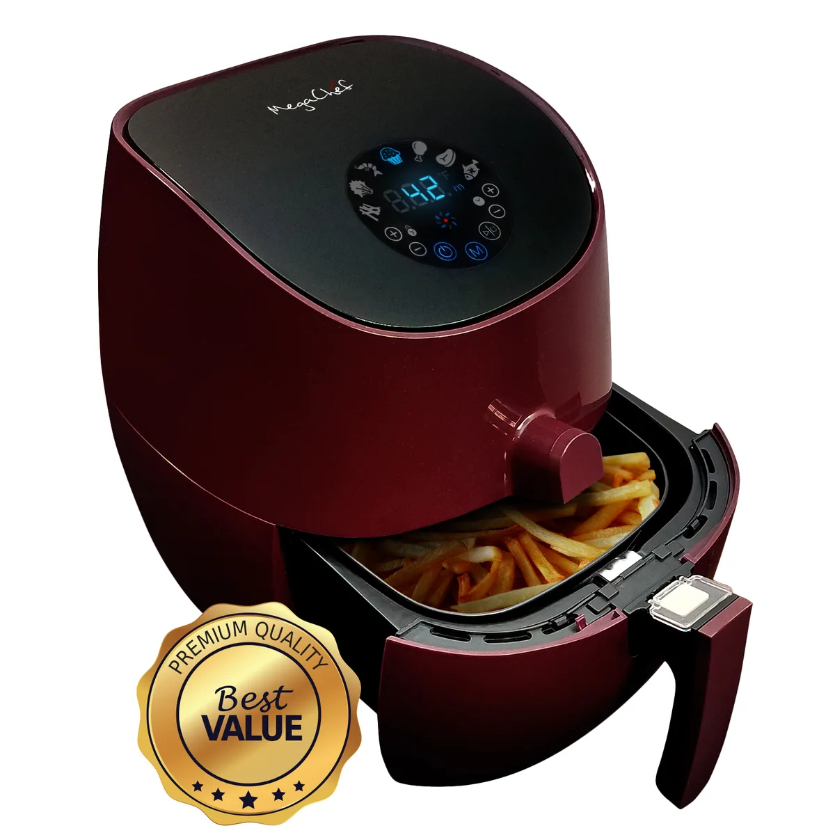 MegaChef MegaChef MCAI-307 3.5 Quart Air Fryer 3.31 L Red — product photo