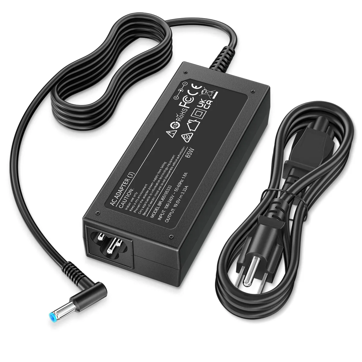  QXA BRJ65195333 65W 19.5V 3.33A HP Blue Tip 4.5mm AC Adapter — product photo