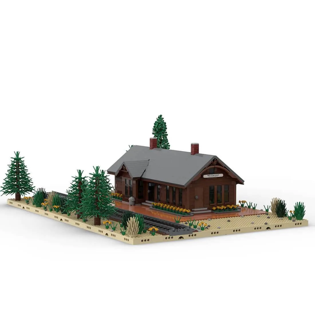 ZITIANYOUBUILD ZITIANYOUBUILD MOC-93402 Union Pacific Depot Kit Carson Colorado 4889 pcs — product photo