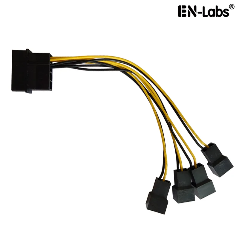 EN-Labs EN-Labs IDE243PIN12V Molex 4-pin to 4×3-pin fan splitter 12 cm 26 AWG — product photo