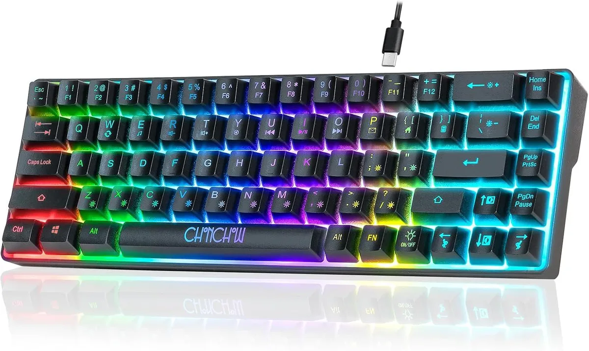 TUKO TUKO 60% 68-Key RGB Gaming Keyboard Wired — product photo