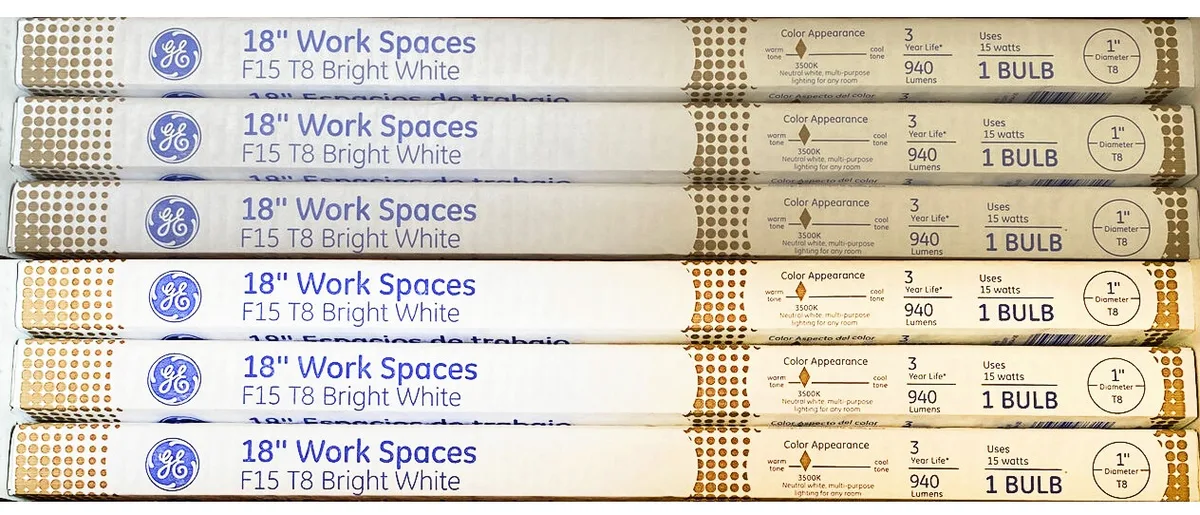 GE Lighting GE Lighting 97319 F15T8SP35 15 W T8 18 in 3500 K 940 lm case of 6 — product photo