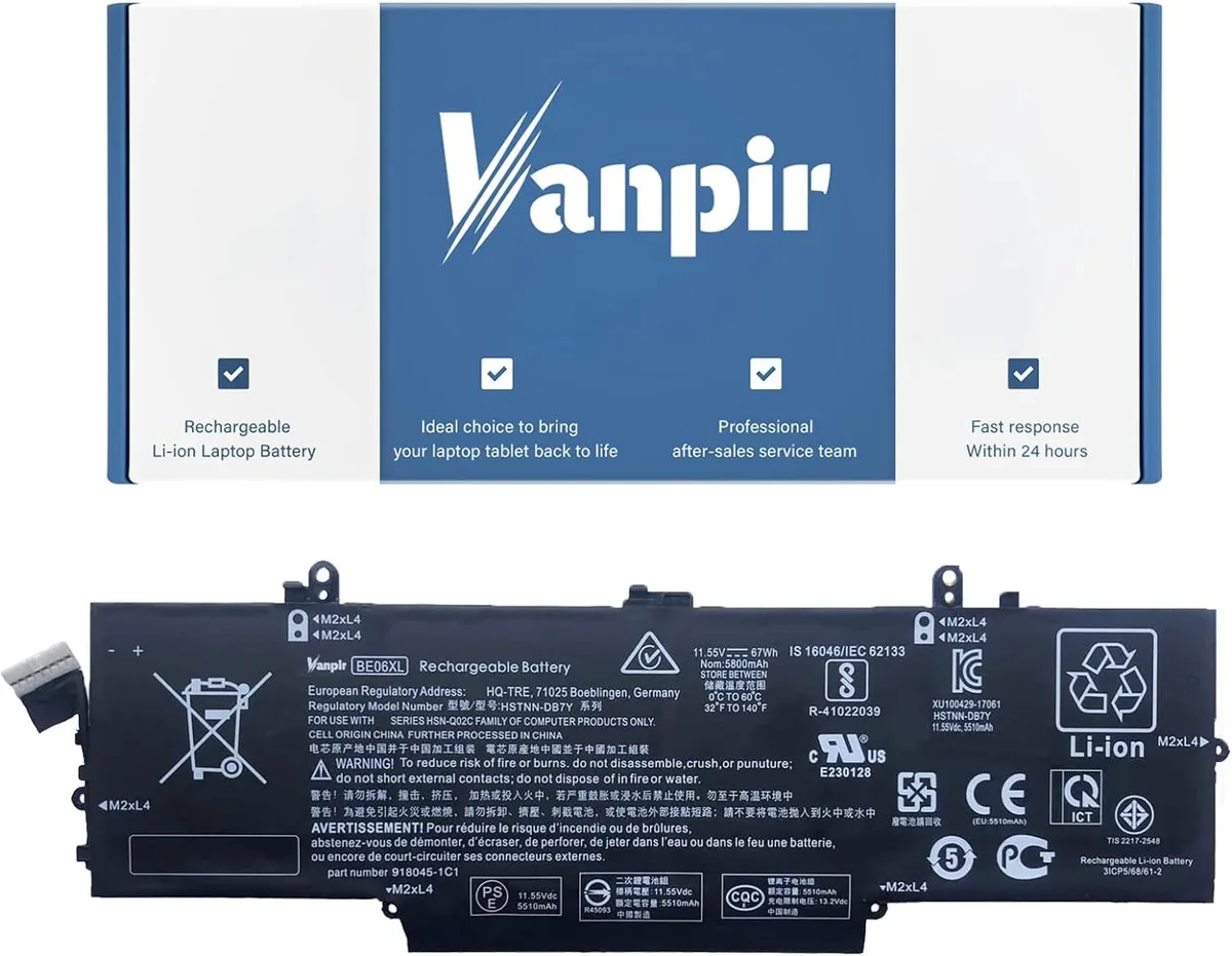 NShi NShi HSTNN-DB7Y laptop battery 11.55V 67Wh 5800mAh — product photo