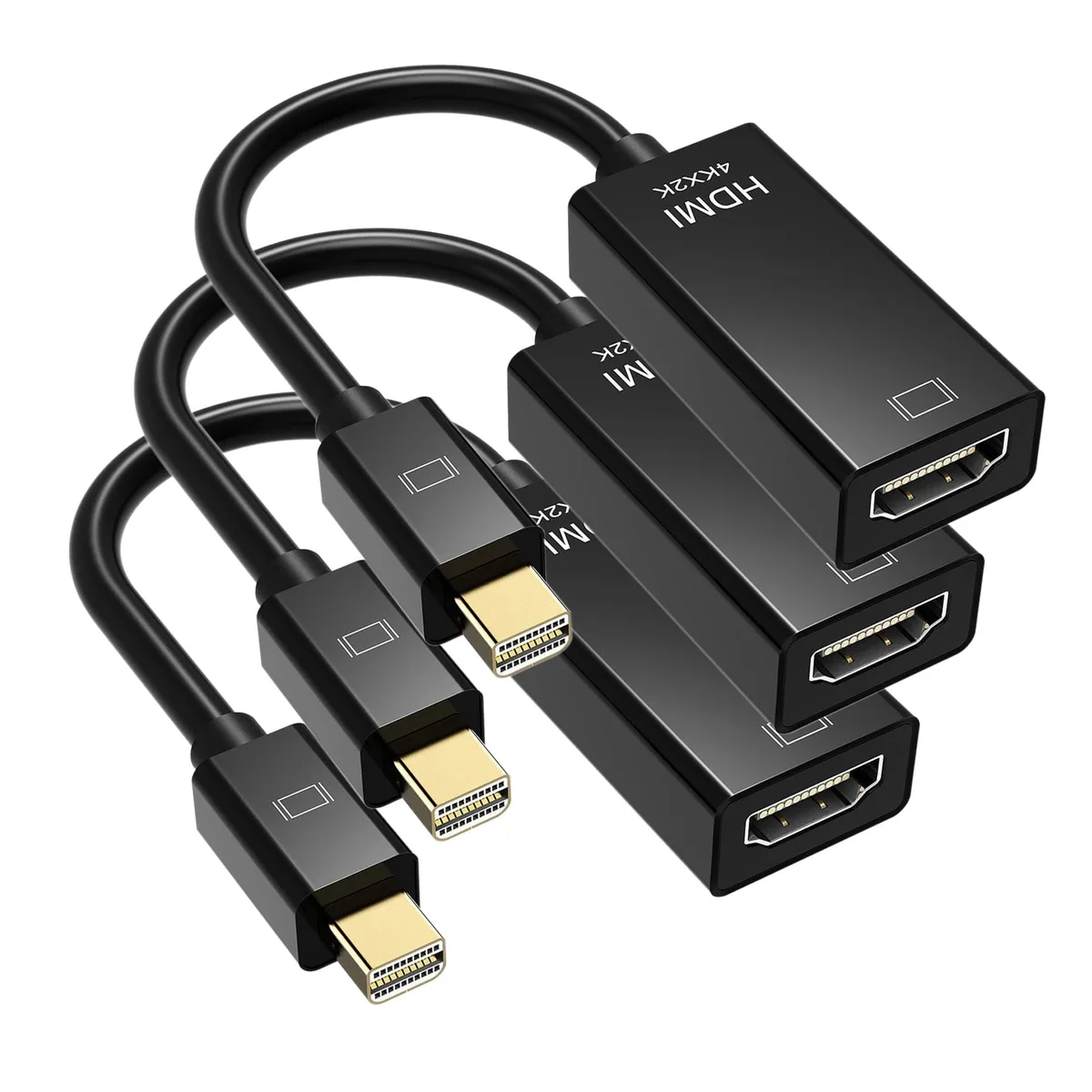 GRACETOP GRACETOP Mini DisplayPort to HDMI adapter cable 0.65ft 3-pack — product photo