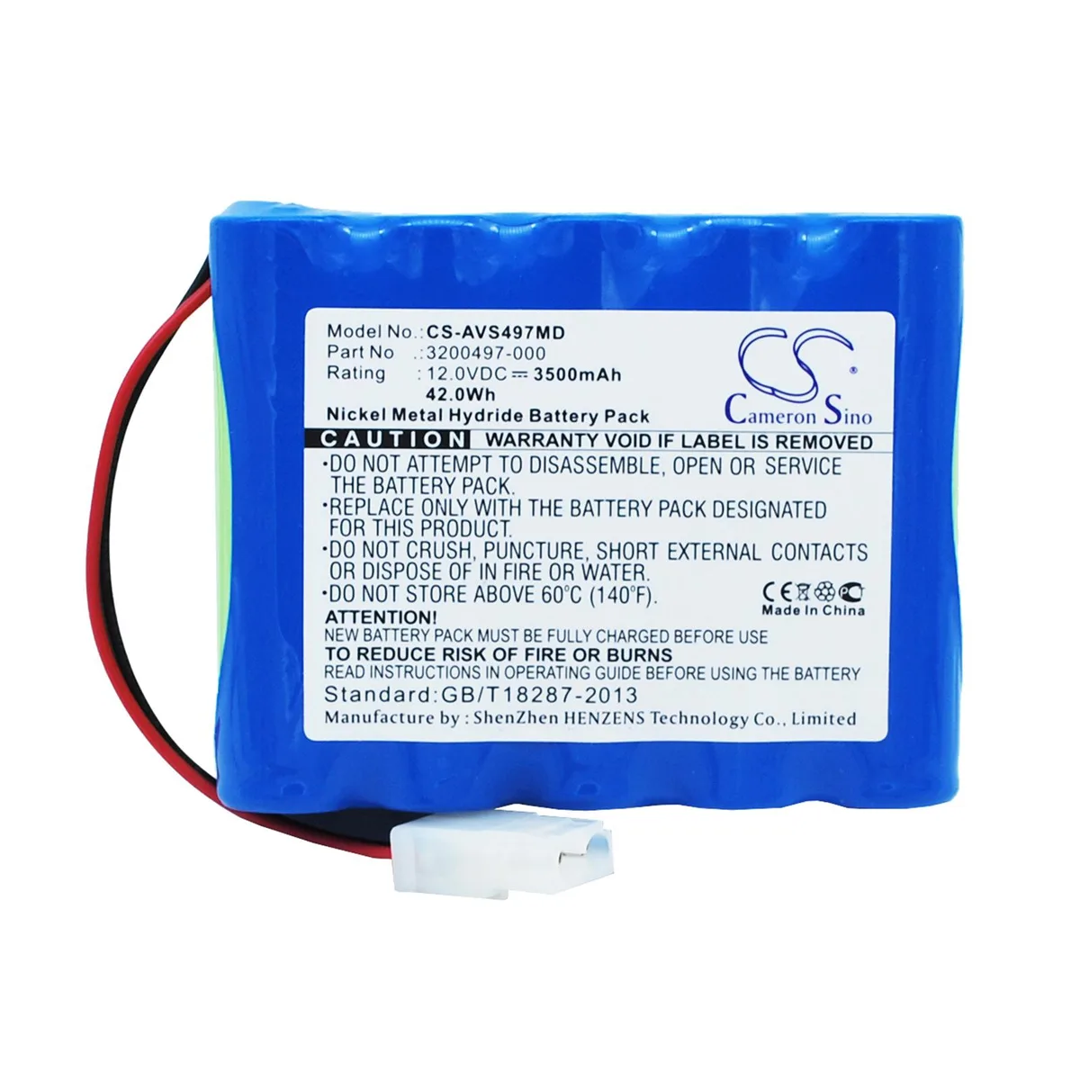 Cameron &amp; Co Cameron &amp; Co DS-CS-AVS497MD 12.0V 3500mAh Ni-MH battery — product photo