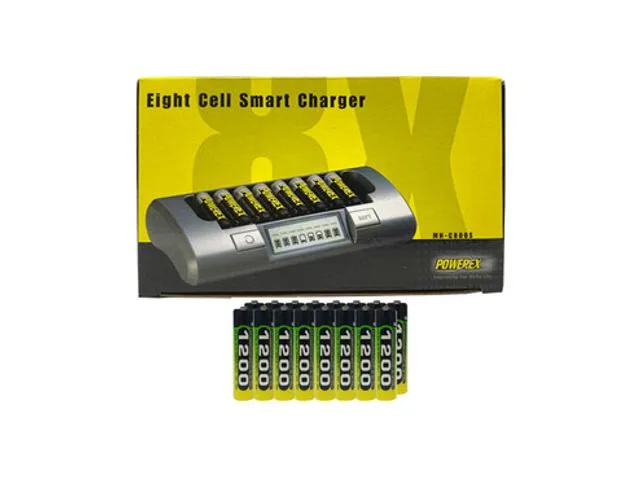 Panasonic Panasonic MH-C800S standard battery charger with 16 AAA Eneloop 800 mAh — product photo
