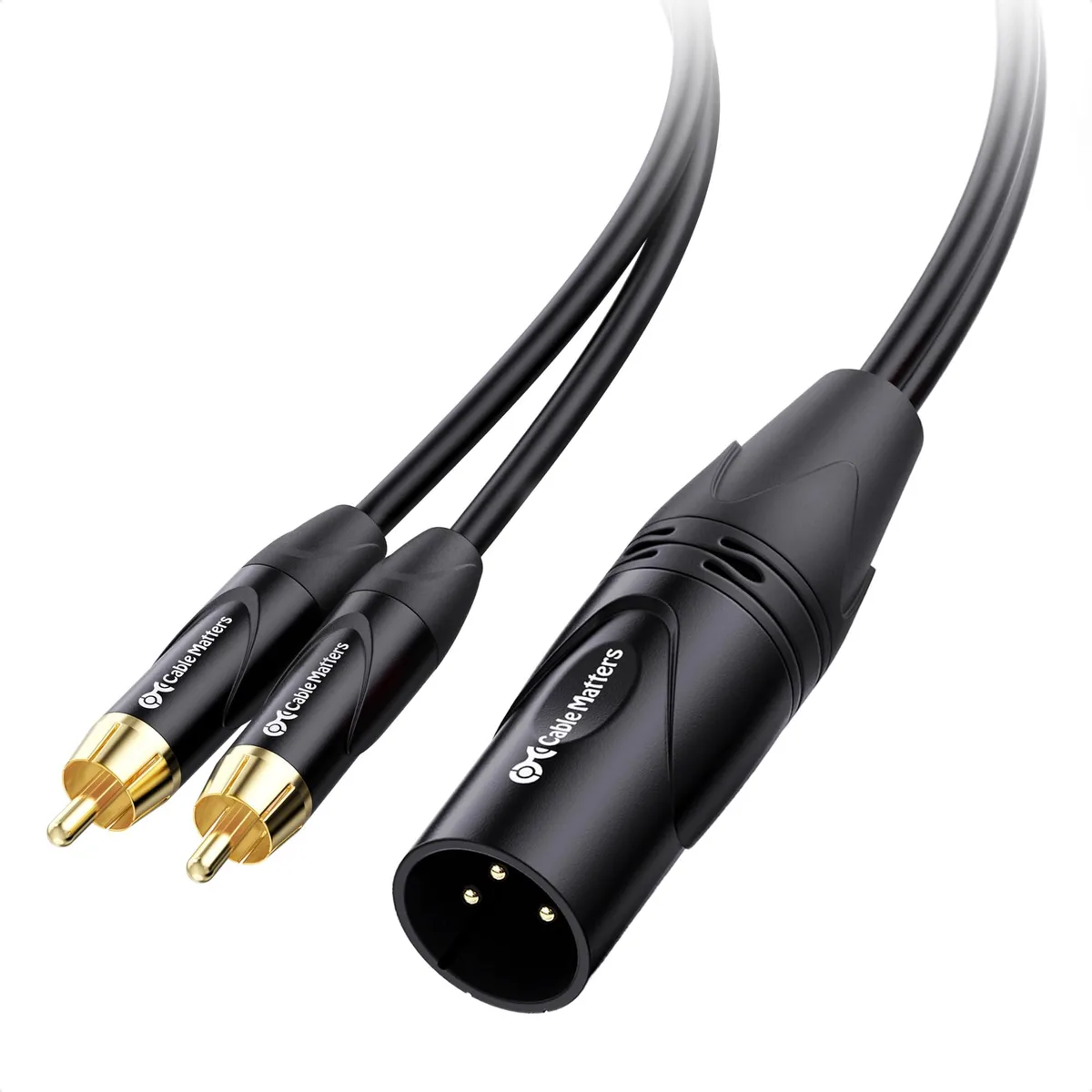  Vision 500067-BLK-6 Dual RCA to XLR Stereo Splitter Cable 1.8m Black — product photo