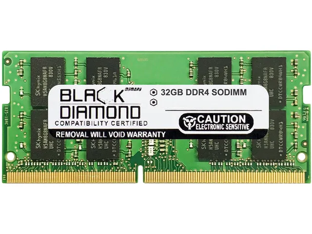 Black Diamond Memory Black Diamond Memory BD32G2666MQN28 32GB DDR4 2666 CL19 laptop RAM — product photo