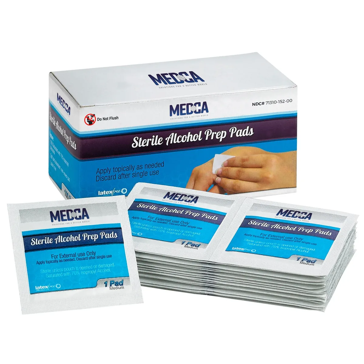 MEDca MEDca Sterile Alcohol Prep Pads 2-Ply 100 Count First Aid — product photo