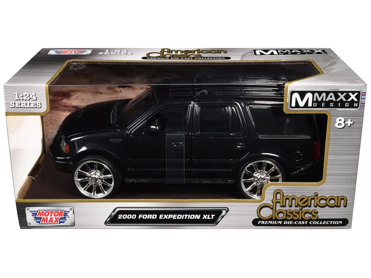 MOTORMAX MOTORMAX 2000 Ford Expedition XLT Black Metallic Maxx Design American Classics 1/24 Diecast Hobby Collectible — product photo