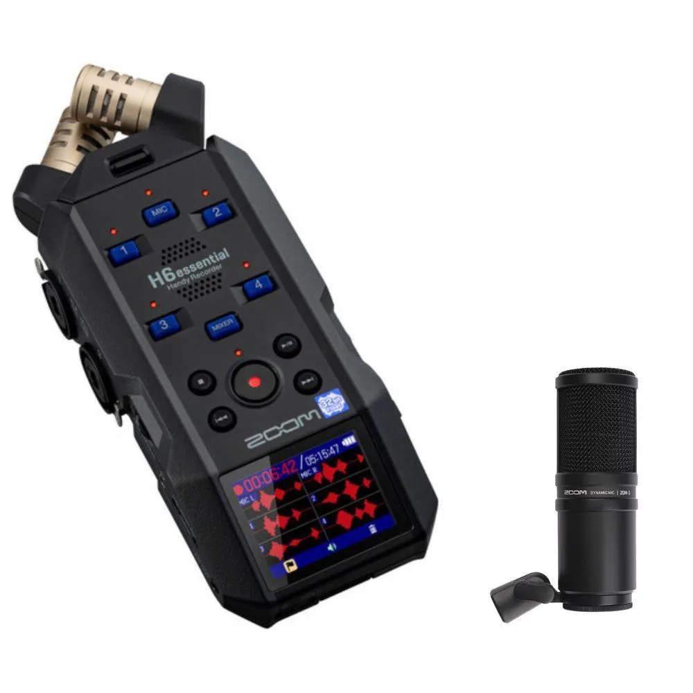 Zoom Zoom H6essential voice recorder bundle with ZDM-1 microphone — product photo