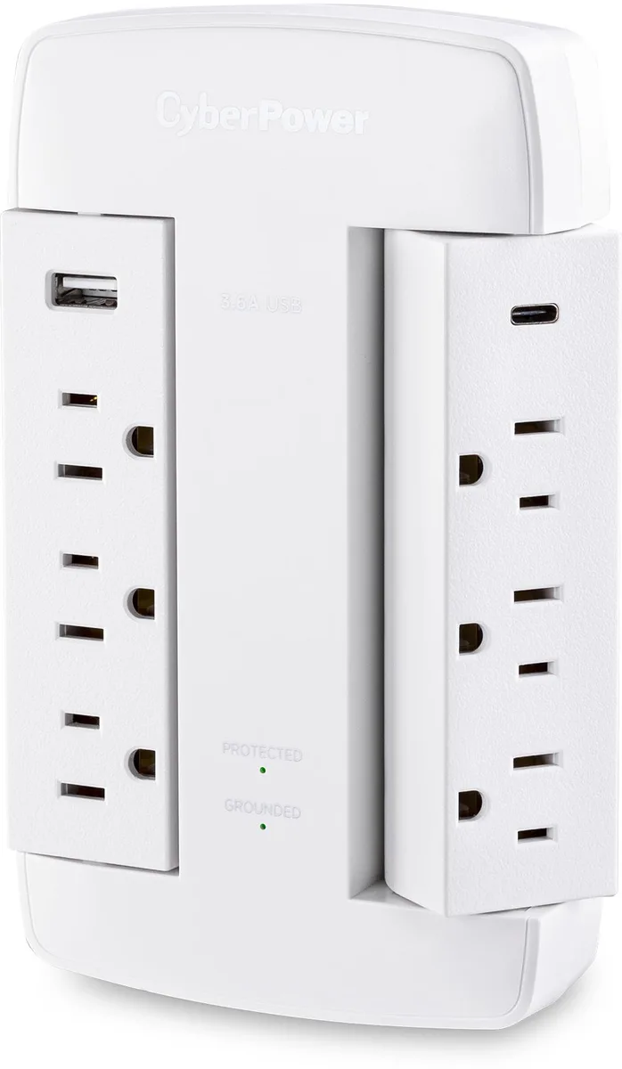 CyberPower CyberPower CSP600WSURC5 Surge Protector 6 Outlets 3 USB 900J 125V — product photo