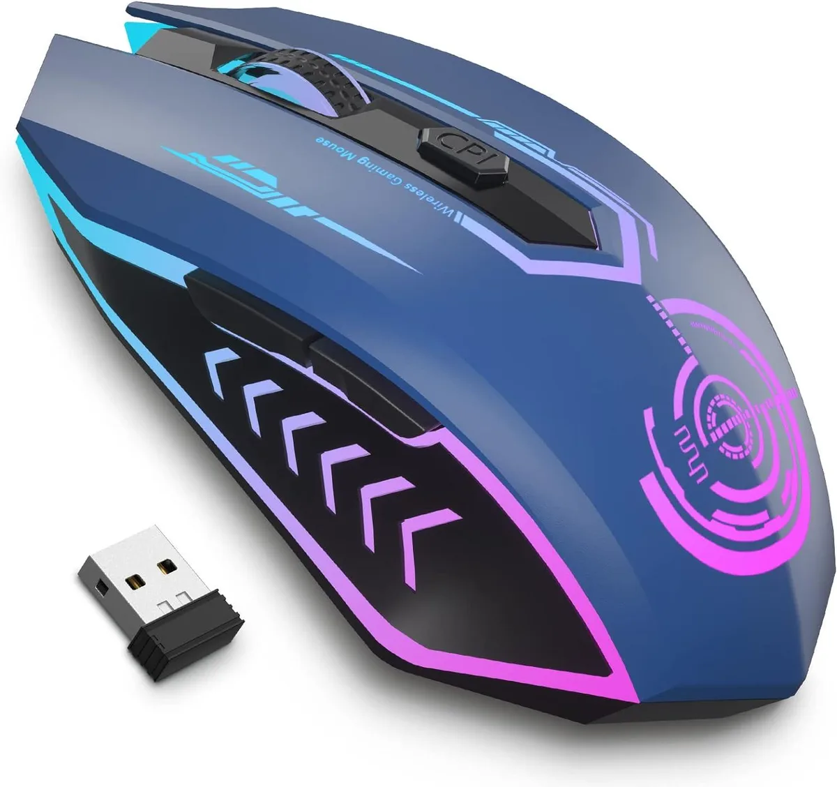 BFKK BFKK Wireless Gaming Mouse 10000 DPI 2.4GHz Blue — product photo