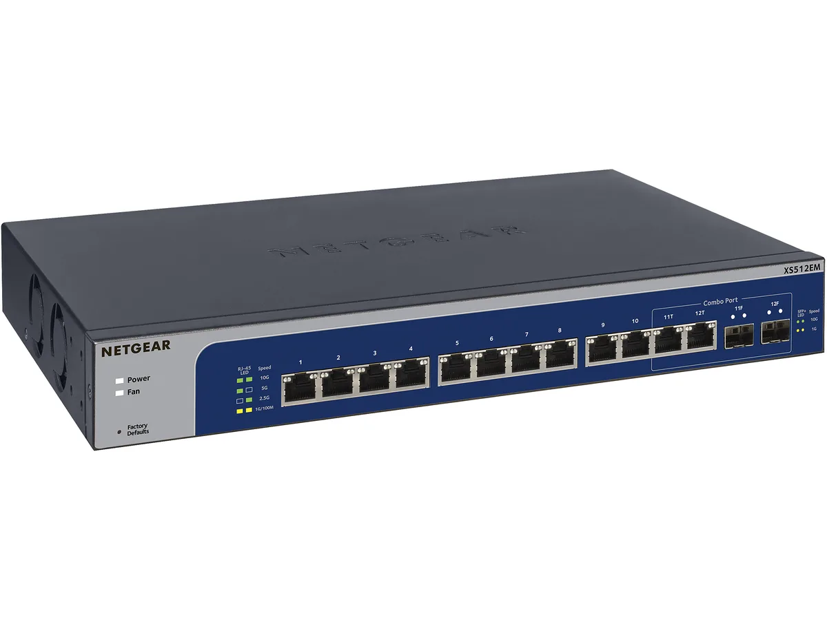 Netgear Inc. Netgear Inc. XS512EM-100NAS 12-port 10G Smart network switch — product photo