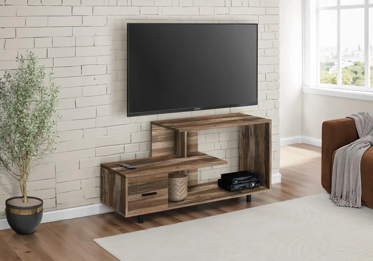 tuphen tuphen 48 Inch TV Stand Brown 47.25L 15.75W 24H — product photo