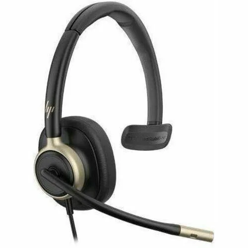 Poly Mission 815 USB headset, over-ear design, matte black finish