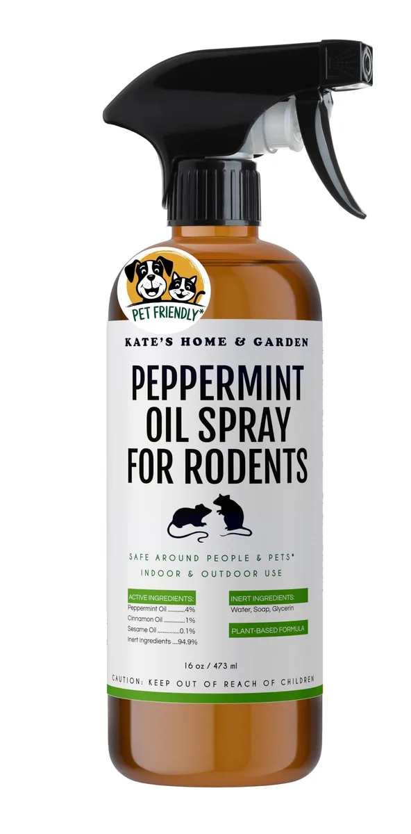 16oz peppermint oil spray bottle for rodent control