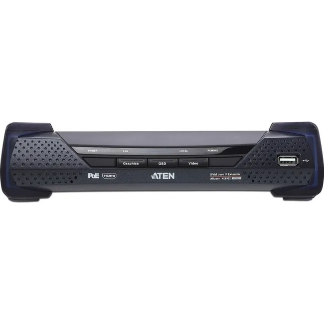 ATEN ATEN KE8952R 4K HDMI KVM over IP receiver with PoE — product photo