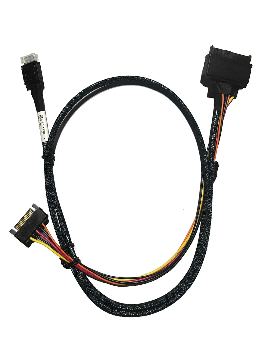Vszerda Vszerda CBL-SAST-0956 OCuLink SFF-8611 to U.2 SFF-8639 4 Pin Power Cable 100cm — product photo