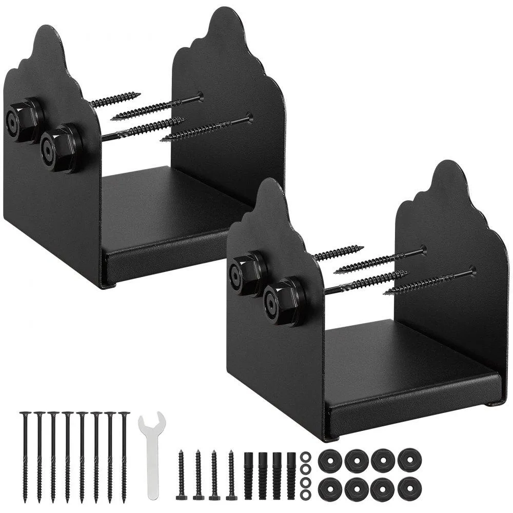 VEVOR VEVOR 6x6 Post Base 2 Pcs 5.9x5.55 in Black — product photo