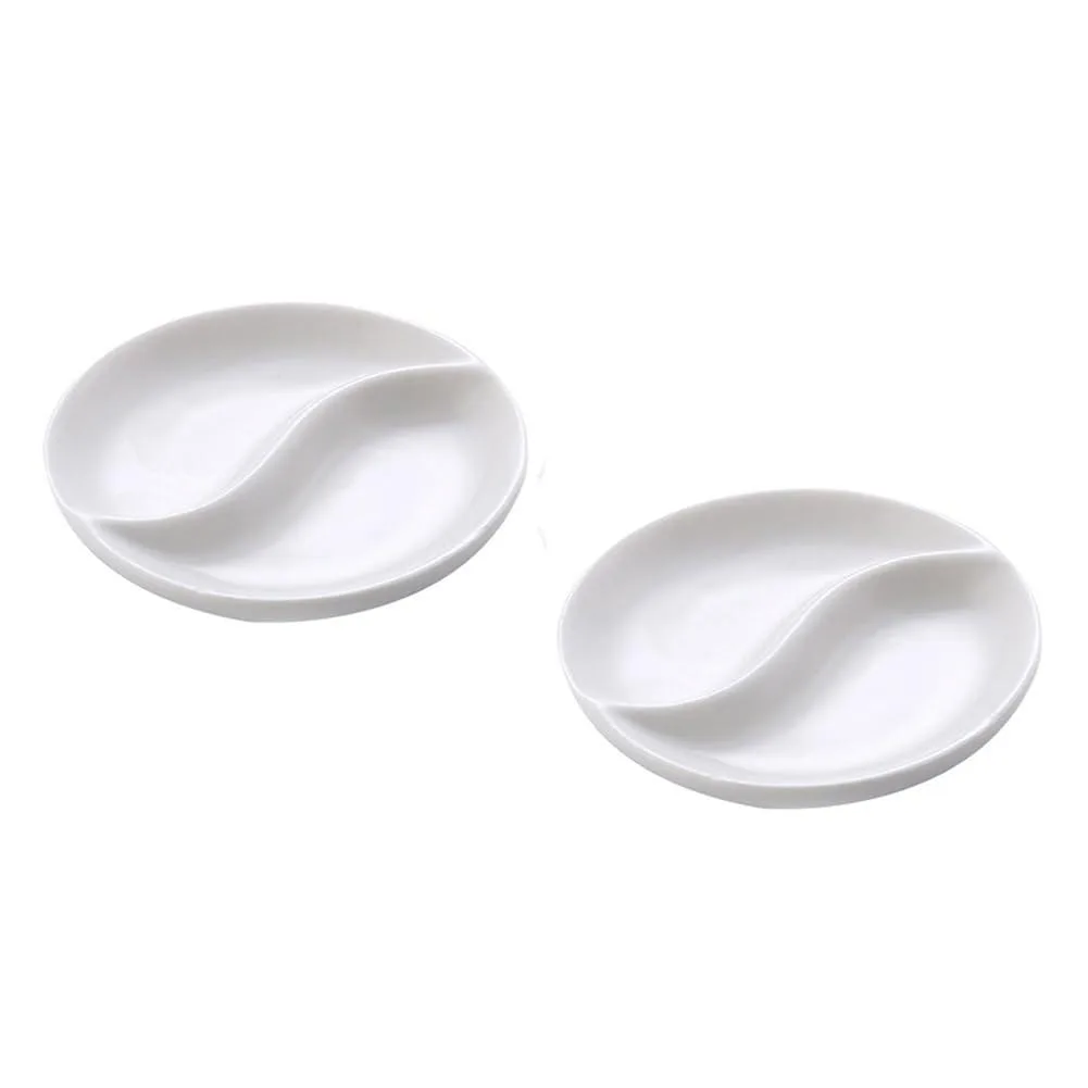 Handy Gourmet 2PCS 3.5inch Ceramic Serving Platter 2 Compartment — product photo