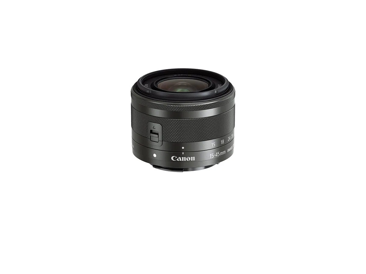 Canon Canon EF-M 15-45mm f/3.5-6.3 IS STM Graphite camcorder lens — product photo