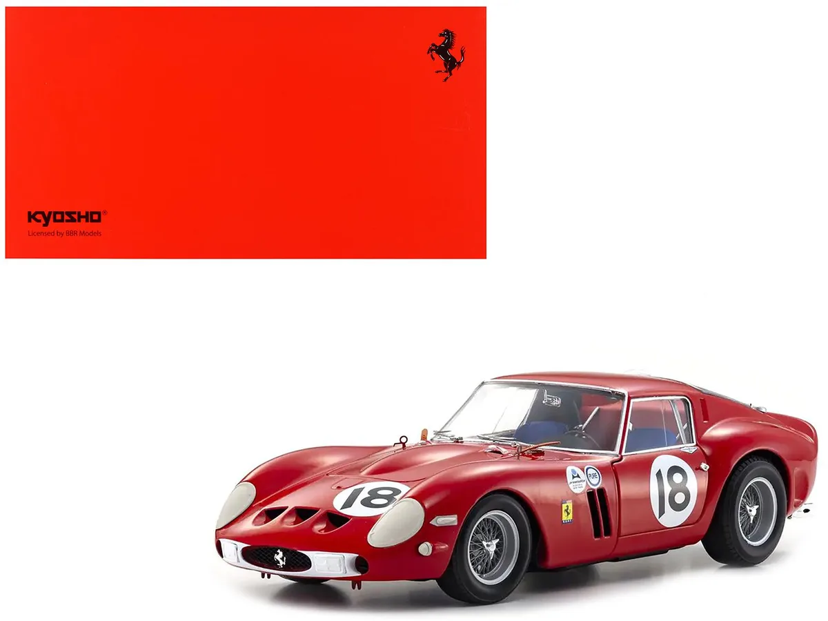 KYOSHO KYOSHO Ferrari 250 GTO #18 Pedro Rodriguez Daytona 3 Hours 1963 1/18 Diecast hobby collectible — product photo