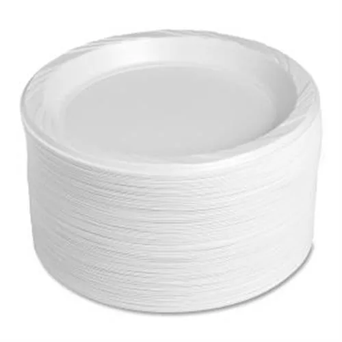 Genuine Joe Genuine Joe 10329 9" Plastic Round Plates 125 Pack White — product photo