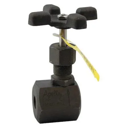 Small angled globe valve, carbon steel body, cross handle, FNPT threads