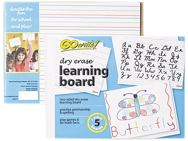 Pacon Corporation Pacon Corporation LB8511 Dry Erase Learning Boards 5pk — product photo