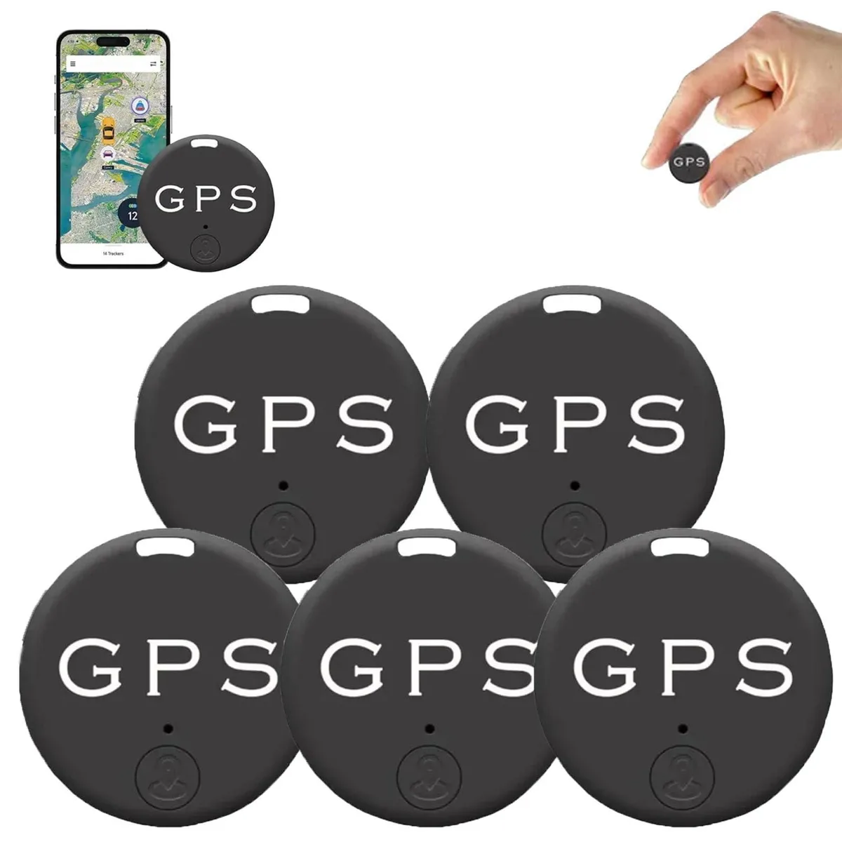  Mini Magnetic GPS Tracker 5PCS 3.8cm 15m 6 months — product photo