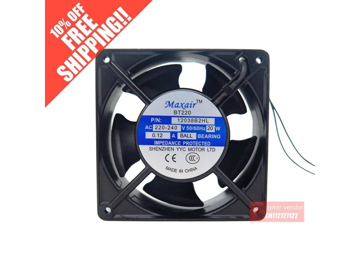 Fans Fans Maxair BT12038B2HL BT12038B2X 220V .14A case fan — product photo